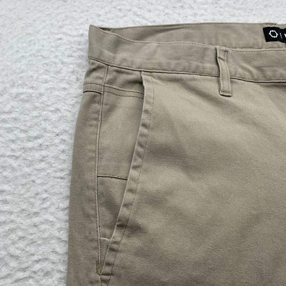 Empyre Skeletor Pants Mens 37x33 (Tag 36) Tapered Slim Stretch Khaki Beige Skate